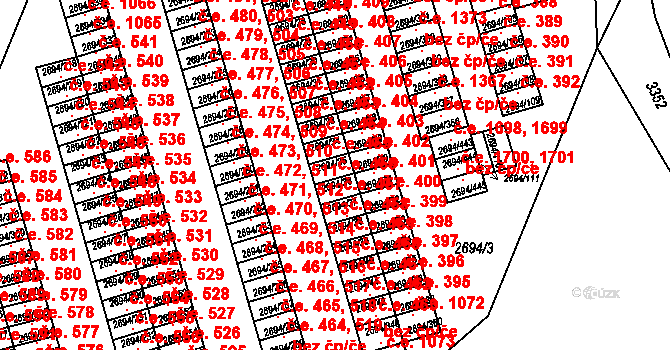 Pelhřimov 42050758 na parcele st. 2694/35 v KÚ Pelhřimov, Katastrální mapa
