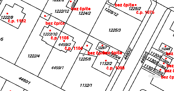 Chotěboř 43601758 na parcele st. 1225/8 v KÚ Chotěboř, Katastrální mapa