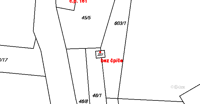 Pěčín 44237758 na parcele st. 227 v KÚ Pěčín u Rychnova nad Kněžnou, Katastrální mapa