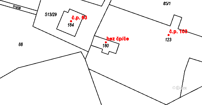 Bohutín 44880758 na parcele st. 180 v KÚ Bohutín nad Moravou, Katastrální mapa