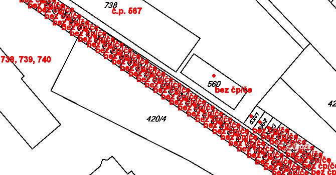 Sezemice 46801758 na parcele st. 653 v KÚ Sezemice nad Loučnou, Katastrální mapa