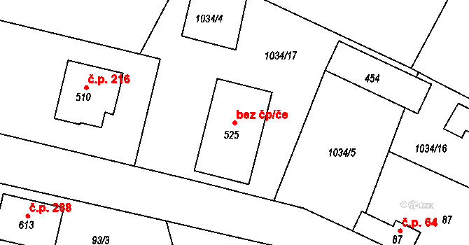 Kozojedy 47333758 na parcele st. 525 v KÚ Kozojedy u Kostelce nad Černými Lesy, Katastrální mapa