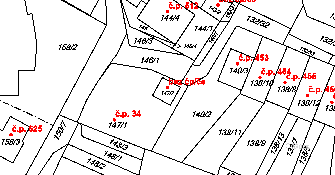 Plzeň 48606758 na parcele st. 147/2 v KÚ Křimice, Katastrální mapa