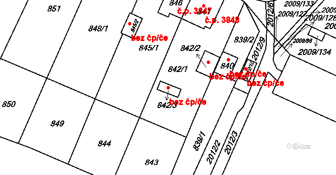 Chomutov 91982758 na parcele st. 842/3 v KÚ Chomutov I, Katastrální mapa