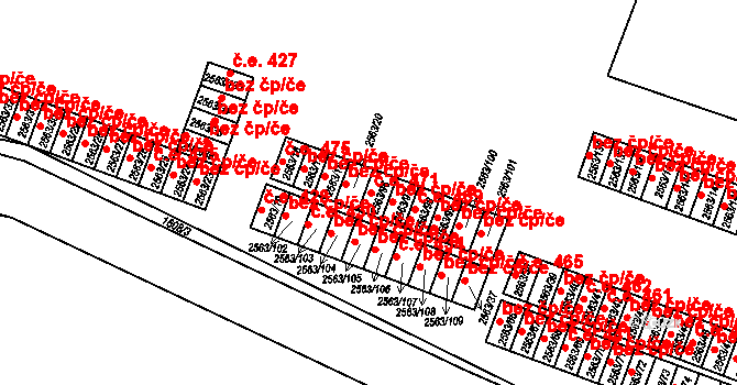 Předměstí 471, Litoměřice na parcele st. 2563/96 v KÚ Litoměřice, Katastrální mapa