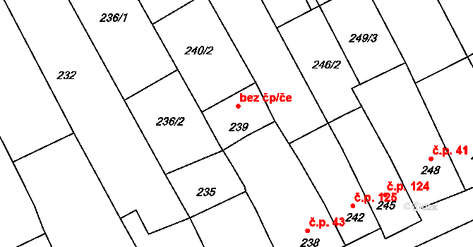 Pravlov 39849759 na parcele st. 239 v KÚ Pravlov, Katastrální mapa