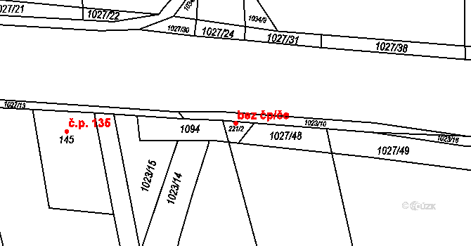Kozojedy 39861759 na parcele st. 221/2 v KÚ Kozojedy u Kostelce nad Černými Lesy, Katastrální mapa