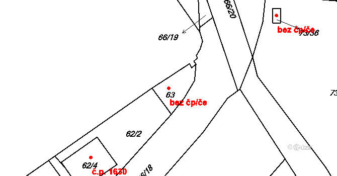 Hořovice 40554759 na parcele st. 63 v KÚ Velká Víska, Katastrální mapa