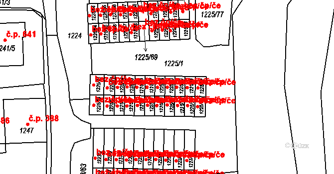 Suchdol nad Lužnicí 40988759 na parcele st. 1225/19 v KÚ Suchdol nad Lužnicí, Katastrální mapa