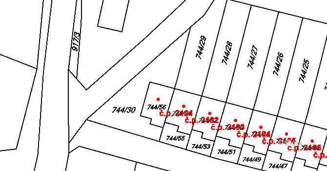Objekt 43916759, Katastrální mapa