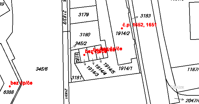 Šumperk 44969759 na parcele st. 1914/5 v KÚ Šumperk, Katastrální mapa