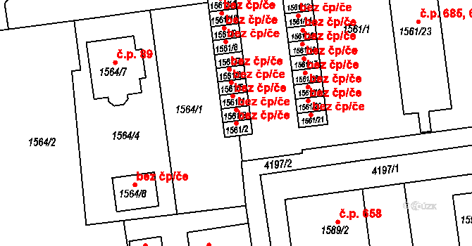 Jaroměř 46491759 na parcele st. 1561/2 v KÚ Jaroměř, Katastrální mapa