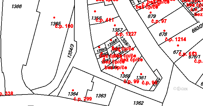 Litoměřice 47619759 na parcele st. 1359/2 v KÚ Litoměřice, Katastrální mapa