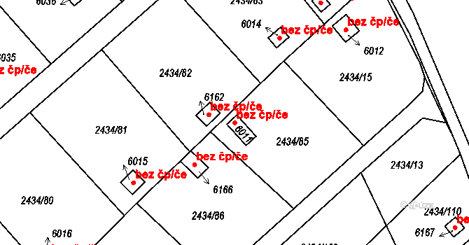 Kolín 48377759 na parcele st. 6011 v KÚ Kolín, Katastrální mapa