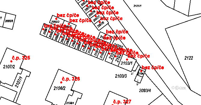 Jablůnka 48817759 na parcele st. 2100/3 v KÚ Jablůnka, Katastrální mapa