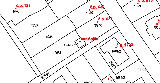 Rychnov nad Kněžnou 49818759 na parcele st. 1037/2 v KÚ Rychnov nad Kněžnou, Katastrální mapa