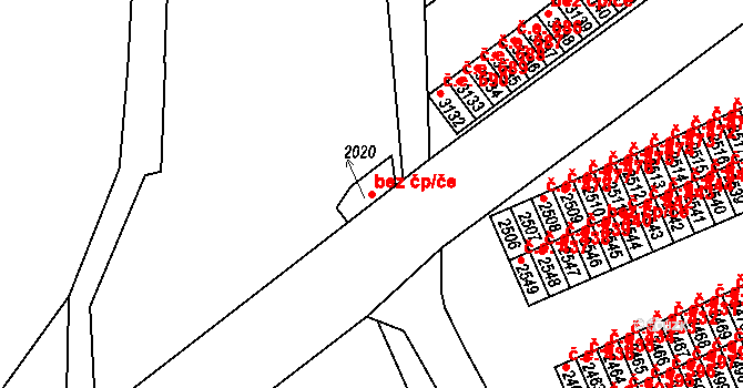 Humpolec 50378759 na parcele st. 2020 v KÚ Humpolec, Katastrální mapa