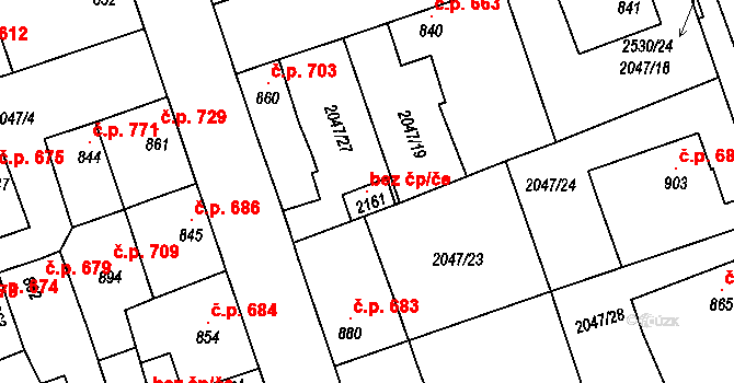 Polná 106878760 na parcele st. 2161 v KÚ Polná, Katastrální mapa