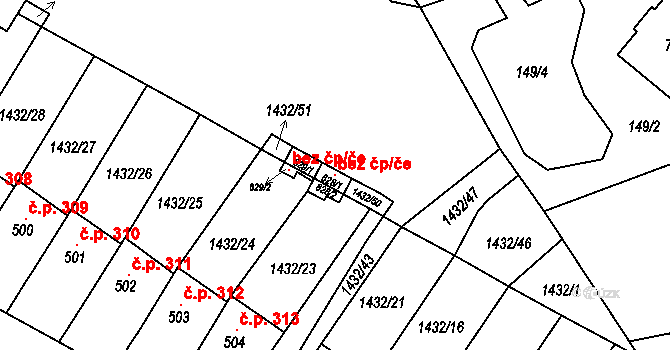 Borová 121313760 na parcele st. 828/1 v KÚ Borová u Poličky, Katastrální mapa