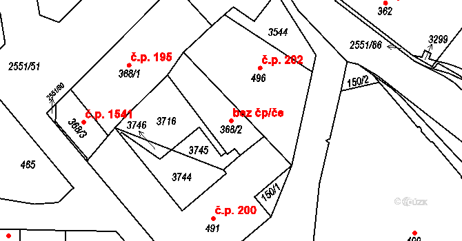 Hlinsko 43704760 na parcele st. 368/2 v KÚ Hlinsko v Čechách, Katastrální mapa