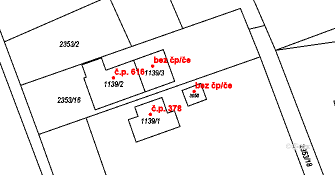 Ostravice 46649760 na parcele st. 1139/3 v KÚ Ostravice 1, Katastrální mapa