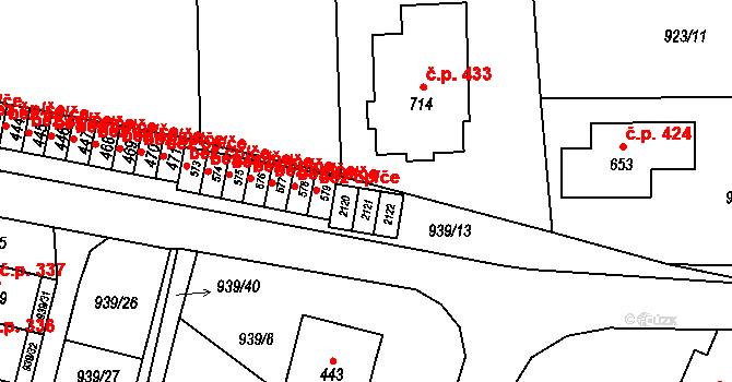 Sedlice 47170760 na parcele st. 2121 v KÚ Sedlice u Blatné, Katastrální mapa