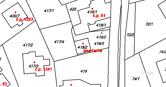 Ludgeřovice 94764760 na parcele st. 419/2 v KÚ Ludgeřovice, Katastrální mapa