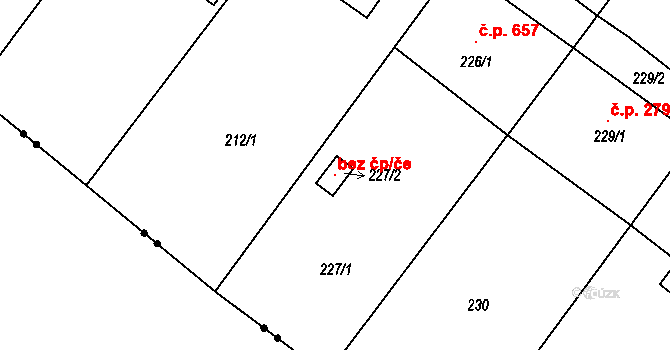 Orlová 108848761 na parcele st. 227/2 v KÚ Horní Lutyně, Katastrální mapa