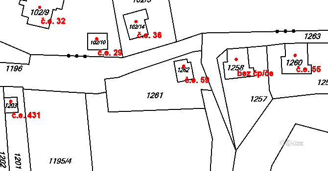 Přerov XII-Žeravice 29, Přerov, Katastrální mapa