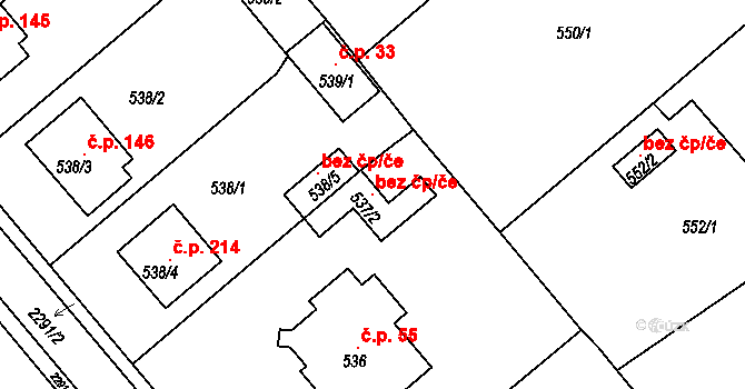 Horšovský Týn 124498761 na parcele st. 537/2 v KÚ Horšovský Týn, Katastrální mapa