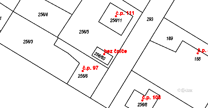 Čilec 150803761 na parcele st. 256/60 v KÚ Čilec, Katastrální mapa