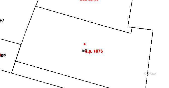 Nusle 1676, Praha na parcele st. 5/5 v KÚ Nusle, Katastrální mapa