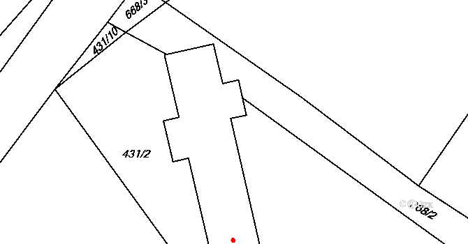 Střížov 93, Chotěboř na parcele st. 120/1 v KÚ Střížov u Chotěboře, Katastrální mapa