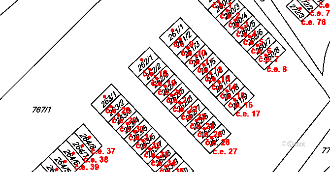 Janov 21, Litvínov na parcele st. 262/4 v KÚ Janov u Litvínova, Katastrální mapa