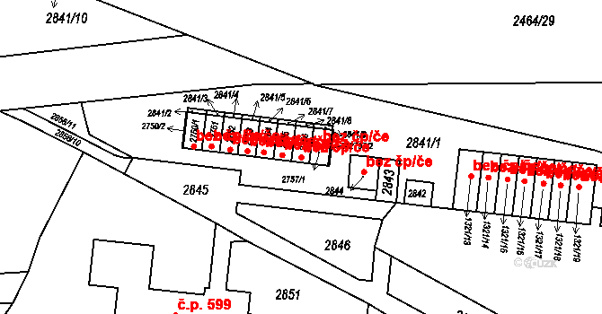 Brno 39492761 na parcele st. 2756 v KÚ Bohunice, Katastrální mapa