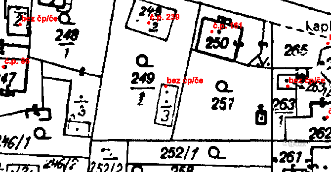 Druztová 39640761 na parcele st. 249/3 v KÚ Druztová, Katastrální mapa