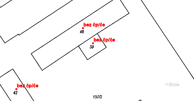 Petrovice I 43996761 na parcele st. 39 v KÚ Senetín, Katastrální mapa