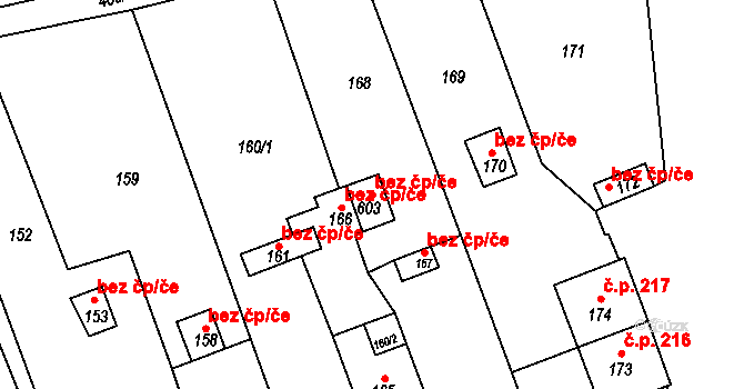 Jívka 44945761 na parcele st. 603 v KÚ Horní Vernéřovice, Katastrální mapa