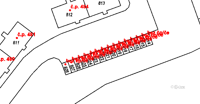Holýšov 45176761 na parcele st. 822 v KÚ Holýšov, Katastrální mapa