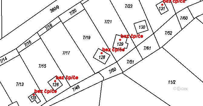 Stéblová 46785761 na parcele st. 128 v KÚ Stéblová, Katastrální mapa