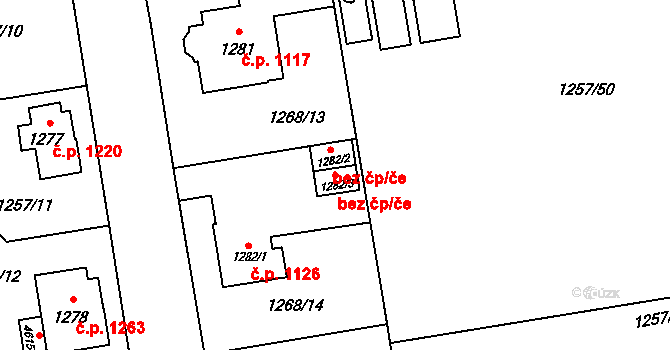 Šumperk 48509761 na parcele st. 1282/3 v KÚ Šumperk, Katastrální mapa