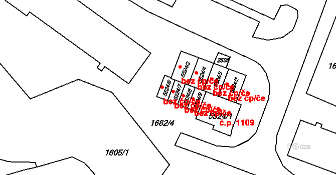 Třebíč 49250761 na parcele st. 5524/6 v KÚ Třebíč, Katastrální mapa