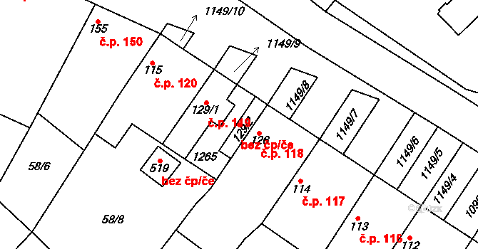 Horní Počaply 53881761 na parcele st. 129/2 v KÚ Horní Počaply, Katastrální mapa
