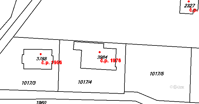 Slaný 1976 na parcele st. 3984 v KÚ Slaný, Katastrální mapa