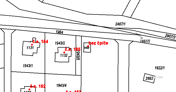Čerčany 41258762 na parcele st. 1403 v KÚ Čerčany, Katastrální mapa