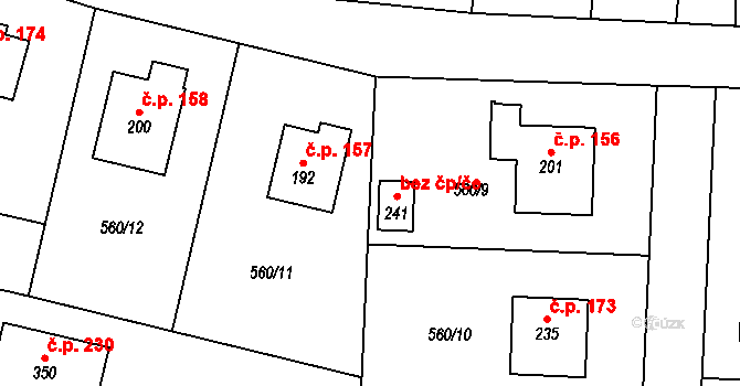 Kopřivnice 41623762 na parcele st. 241 v KÚ Vlčovice, Katastrální mapa