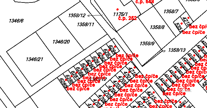 Chrudim 43706762 na parcele st. 6292 v KÚ Chrudim, Katastrální mapa