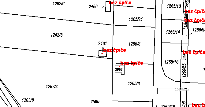 Přelouč 46802762 na parcele st. 2461 v KÚ Přelouč, Katastrální mapa