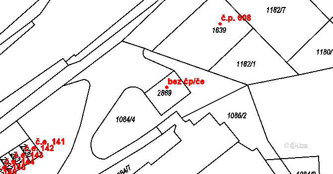 Náchod 48416762 na parcele st. 2869 v KÚ Náchod, Katastrální mapa