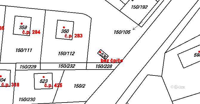 Mratín 84091762 na parcele st. 530 v KÚ Mratín, Katastrální mapa